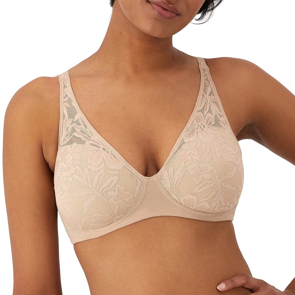 NWT Bali Breathe Womens XL Almond Cotton Modal Wireless T-Shirt Bra DF7594